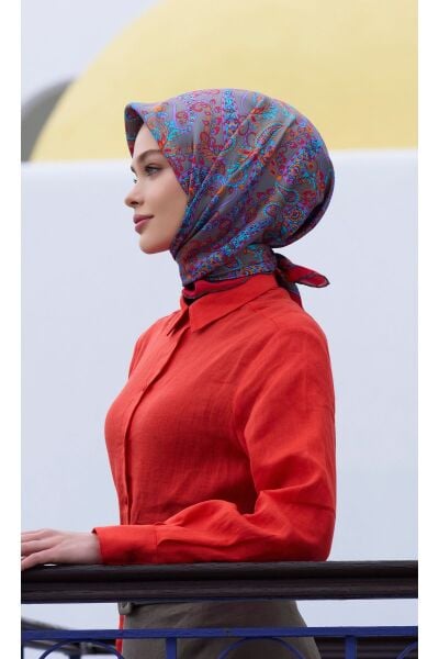 Belli 2025 Yaz Sezonu % 100 Twill İpek Eşarp 4101D 60
