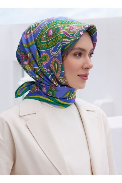 Belli 2025 Yaz Sezonu % 100 Twill İpek Eşarp 4111D 09