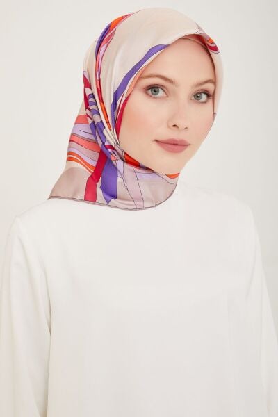 Belli % 100 Twill İpek Eşarp 4017D 06