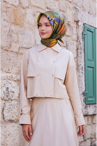 Belli % 100 Twill İpek Eşarp 4043DM 02