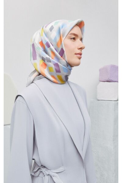 Armine 2025 Ilkbahar Yaz Sezonu % 100 Twill Ipek Eşarp 9341dm 06
