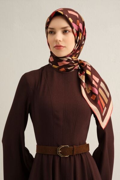 Armine 2025 Ilkbahar Yaz Sezonu % 100 Twill Ipek Eşarp 9341dm 34