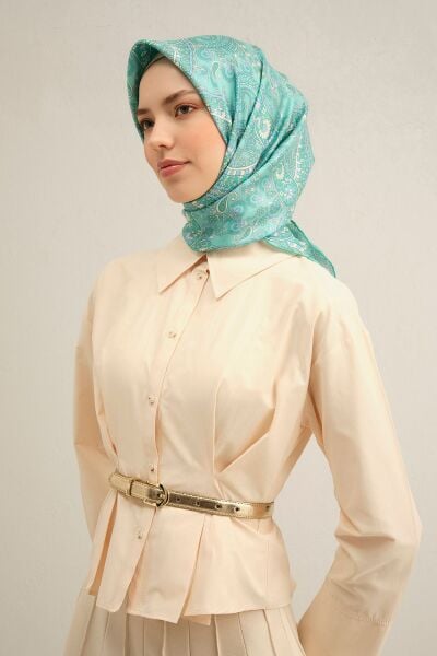Armine 2025 Ilkbahar Yaz Sezonu % 100 Twill Ipek Eşarp 9304dm 20