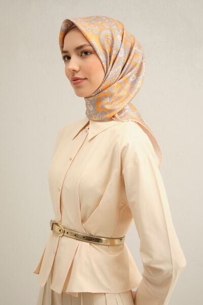 Armine 2025 Ilkbahar Yaz Sezonu % 100 Twill Ipek Eşarp 9304dm 37