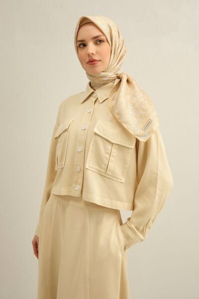 Armine 2025 Ilkbahar Yaz Sezonu % 100 Twill Ipek Eşarp 9304dm 53