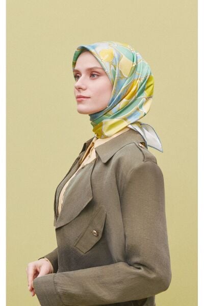 Armine 2025 Ilkbahar Yaz Sezonu % 100 Twill Ipek Eşarp 9314dm 04