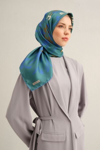 Armine 2025 Ilkbahar Yaz Sezonu % 100 Twill Ipek Eşarp 9322dm 37