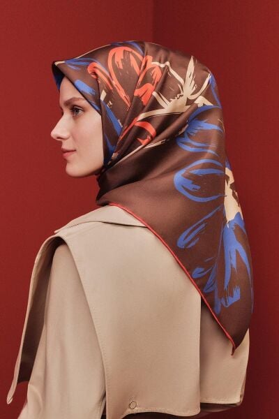 Armine 2025 Ilkbahar Yaz Sezonu % 100 Twill Ipek Eşarp 9322dm 84