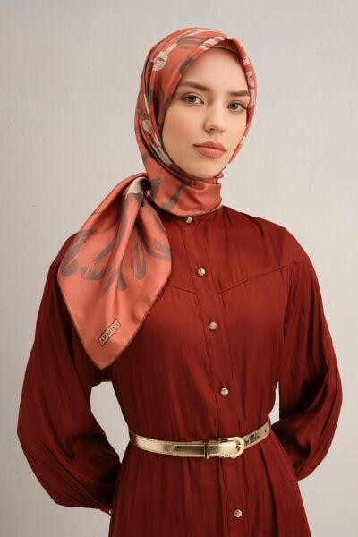Armine 2025 Ilkbahar Yaz Sezonu % 100 Twill Ipek Eşarp 9322dm 55