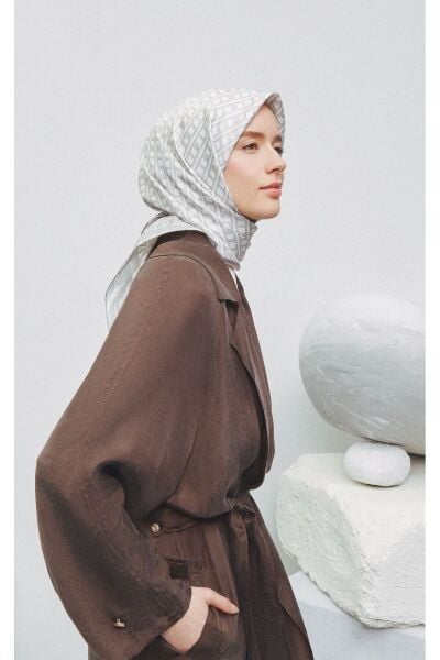 Armine 2025 Ilkbahar Yaz Sezonu % 100 Twill Ipek Eşarp 9301dm 83