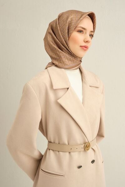 Armine 2025 Ilkbahar Yaz Sezonu % 100 Twill Ipek Eşarp 9301dm 06