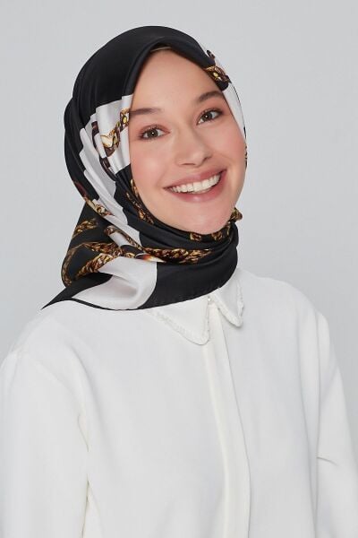 Armine Nostalji Serisi %100 Twill İpek Eşarp 7832D 20