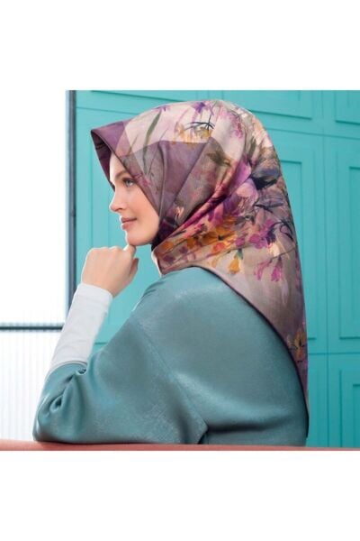 Armine Nostalji Serisi %100 Twill İpek Eşarp 7915D 32
