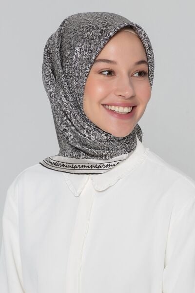 Armine Nostalji Serisi %100 Twill İpek Eşarp 8418D 04