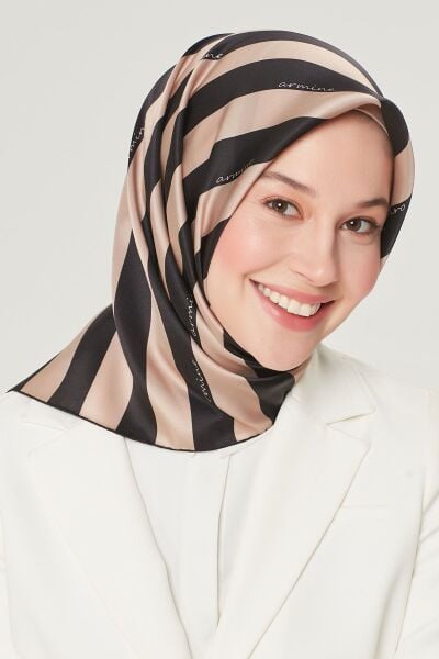Armine Nostalji Serisi %100 Twill İpek Eşarp 8504D 03