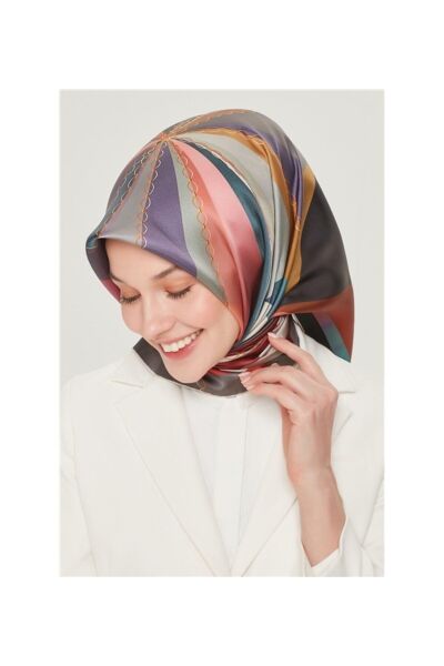 Armine Nostalji Serisi %100 Twill İpek Eşarp 8507D 82