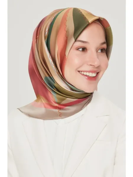 Armine Nostalji Serisi %100 Twill İpek Eşarp 8507D 05