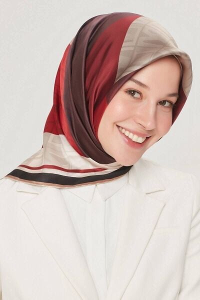 Armine Nostalji Serisi %100 Twill İpek Eşarp 8516D 30