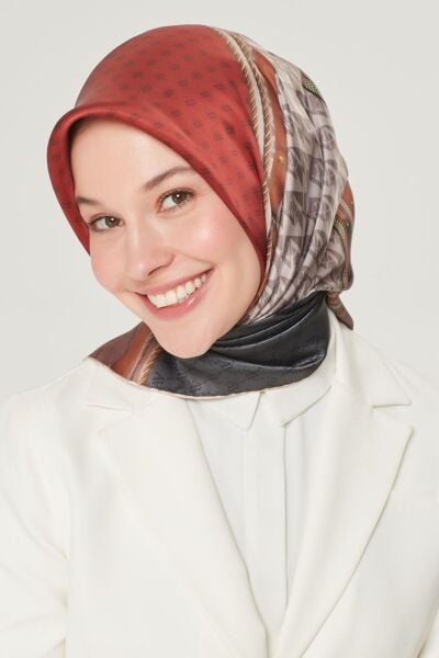 Armine Nostalji Serisi %100 Sura İpek Eşarp 8519D 30
