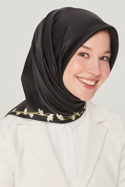 Armine Nostalji Serisi %100 Twill İpek Eşarp 8553D 09