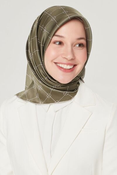Armine Nostalji Serisi %100 Twill İpek Eşarp 8555D 07
