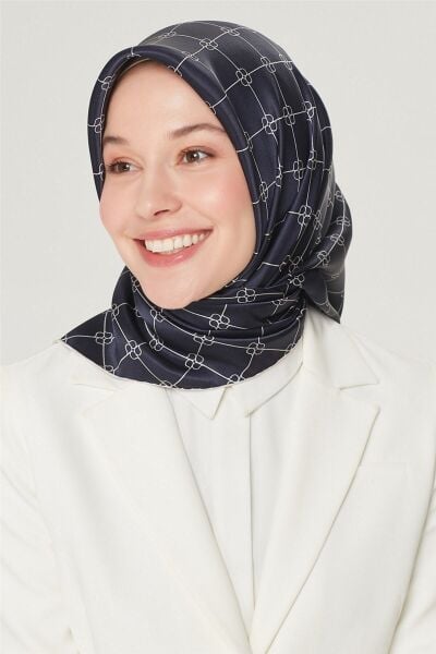 Armine Nostalji Serisi %100 Twill İpek Eşarp 8555D 15