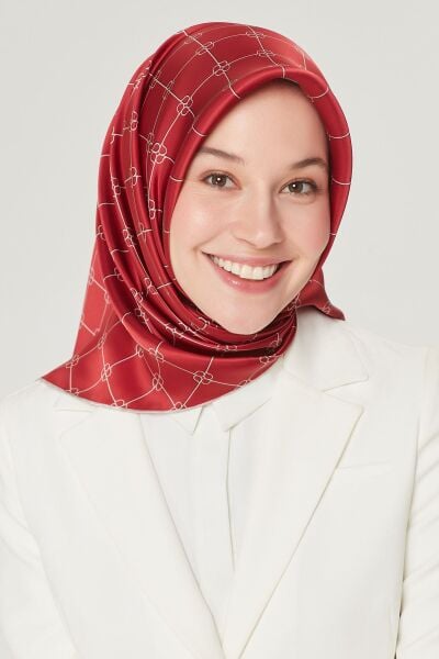 Armine Nostalji Serisi %100 Twill İpek Eşarp 8555D 19
