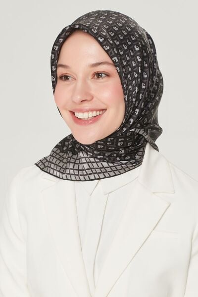 Armine Nostalji Serisi %100 Twill İpek Eşarp 8557D 03