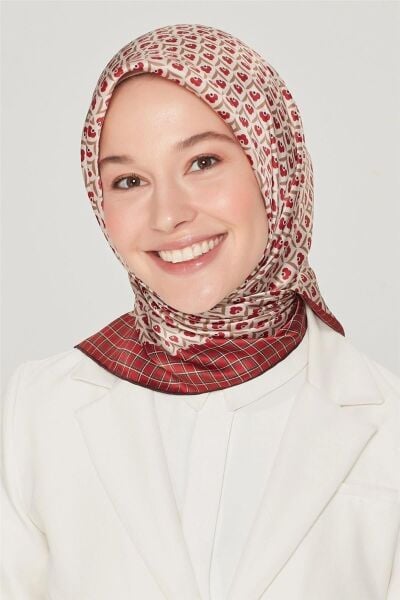 Armine Nostalji Serisi %100 Twill İpek Eşarp 8557D 39