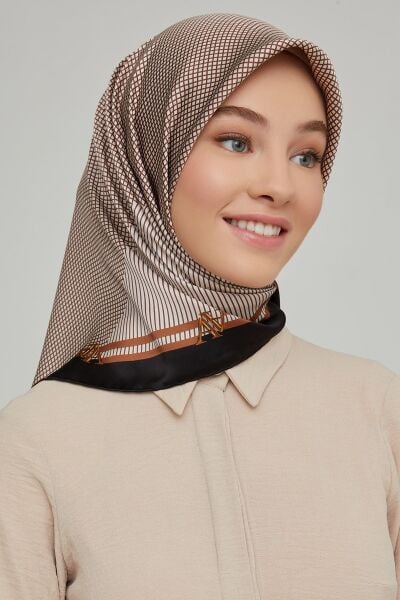 Armine Nostalji Serisi %100 Sura İpek Eşarp 8616D 03