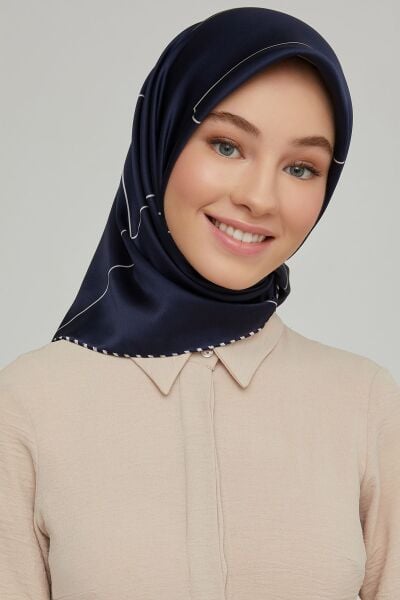 Armine Nostalji Serisi %100 Twill İpek Eşarp 8655D 05