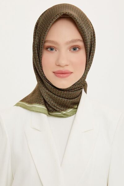 Armine Nostalji Serisi %100 Twill İpek Eşarp 8733D 10