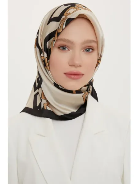 Armine Nostalji Serisi %100 Sura İpek Eşarp 8736D 01