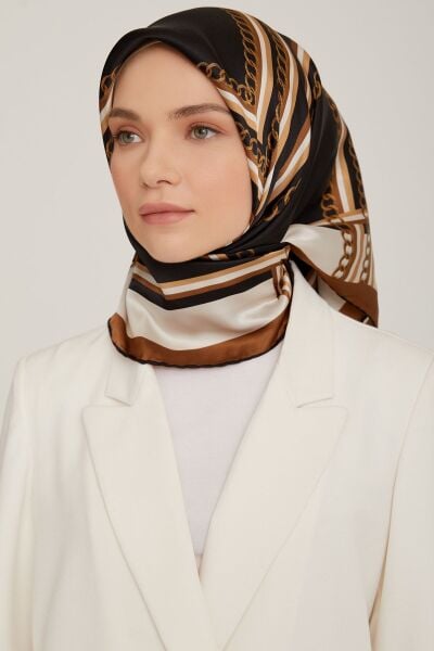 Armine Nostalji Serisi %100 Twill İpek Eşarp 8845D 02