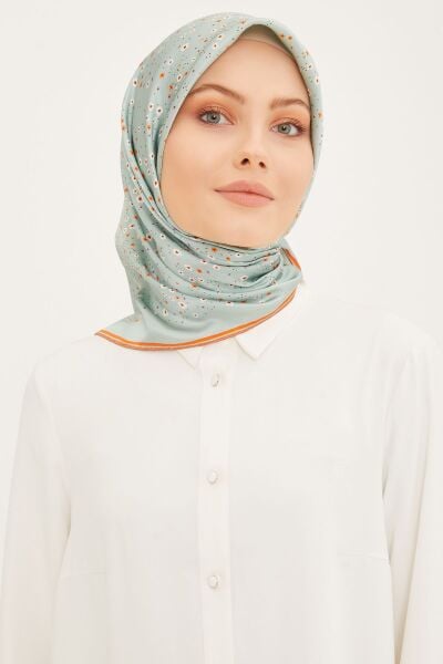 Armine Nostalji Serisi %100 Twill İpek Eşarp 8900D 09