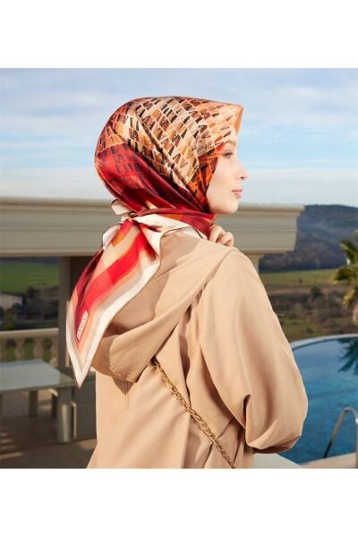 Armine Nostalji Serisi %100 Twill İpek Eşarp 8934D 05