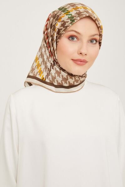 Armine Nostalji Serisi %100 Twill İpek Eşarp 9000D 32