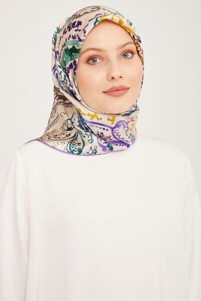 Armine % 100 Twill İpek Eşarp Nostalji Serisi 9037D 50
