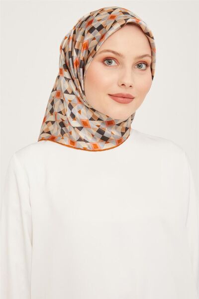 Armine Nostalji Serisi %100 Sura İpek Eşarp 9045D 34