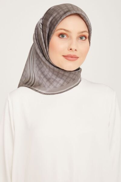 Armine Nostalji Serisi %100 Twill İpek Eşarp 9054D 03
