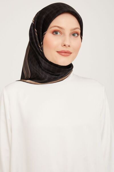 Armine Nostalji Serisi %100 Twill İpek Eşarp 9054D 01