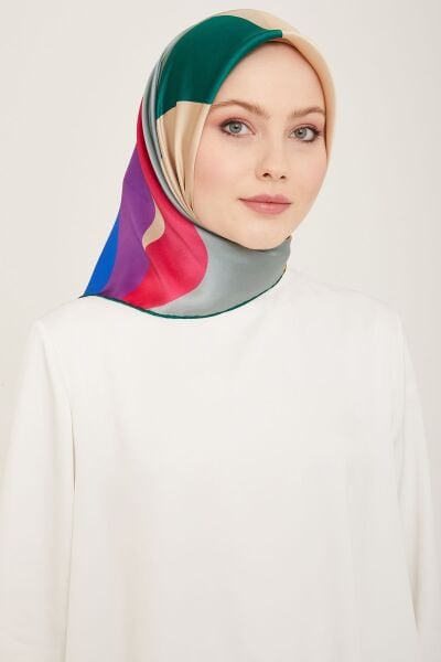 Armine 2024 Yaz Sezonu %100 Twill İpek Eşarp 9148D 80