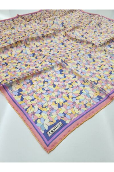 Armine 2024 İlkbahar-Yaz Sezonu % 100 Twill İpek Eşarp 9173D 80