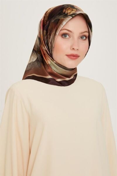 Armine 2024-2025 Sonbahar-Kış Sezonu % 100 Twill İpek Eşarp 9211DT 38