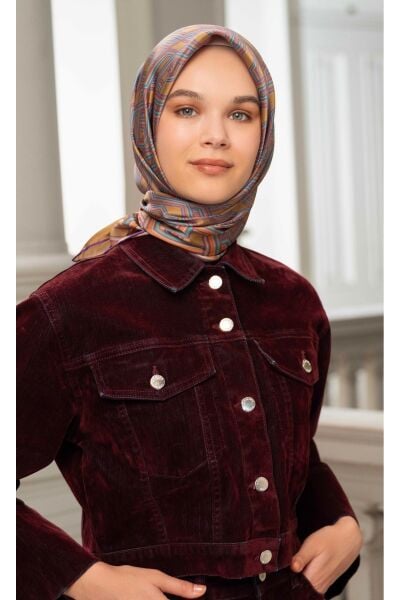Armine 2024-2025 Sonbahar-Kış Sezonu % 100 Twill İpek Eşarp 9213D 53
