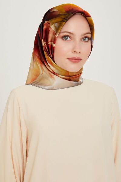 Armine 2024-2025 Sonbahar-Kış Sezonu % 100 Twill İpek Eşarp 9244DT 35