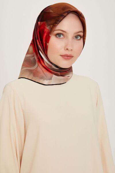 Armine 2024-2025 Sonbahar-Kış Sezonu % 100 Twill İpek Eşarp 9244DT 05