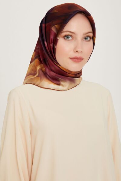 Armine 2024-2025 Sonbahar-Kış Sezonu % 100 Twill İpek Eşarp 9244DT 01