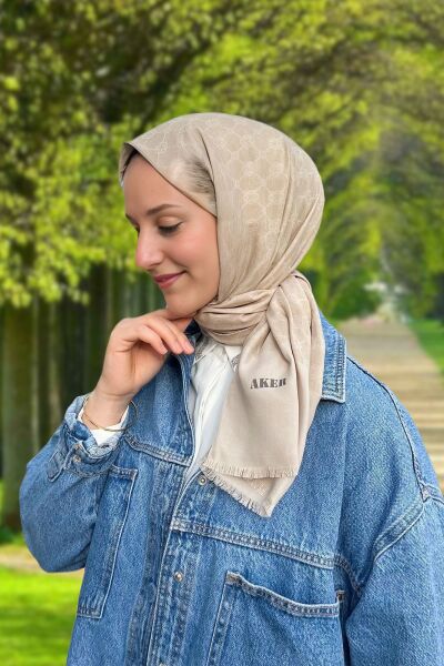 Aker Elegance Monogram Şal 933 Bej