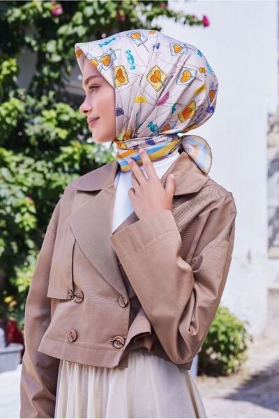 Belli % 100 Twill İpek Eşarp 4050DM 81
